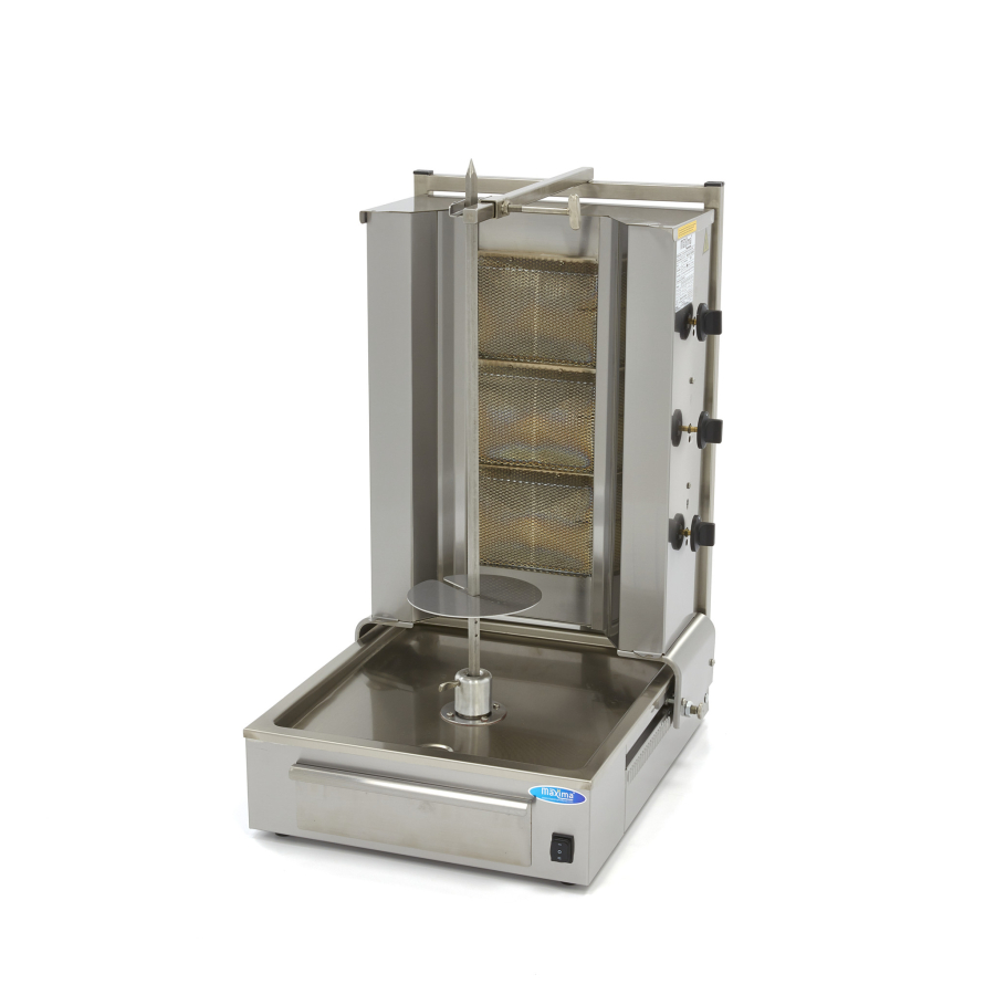 Dönergrill 3 branders 40kg vlees gas - Professionele Dönergrill voor gastronomie - Gastrohot