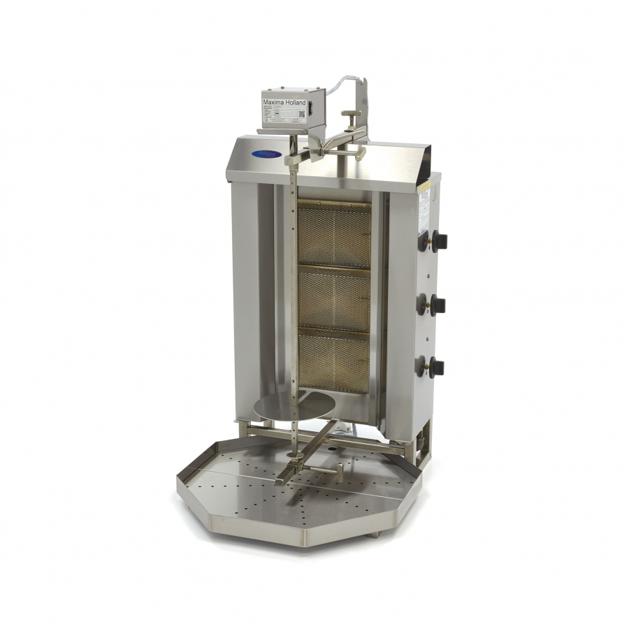 Dönergrill 3 Brenner 30kg Fleisch Gas - Professioneller Dönergrill für Gastronomie - Gastrohot