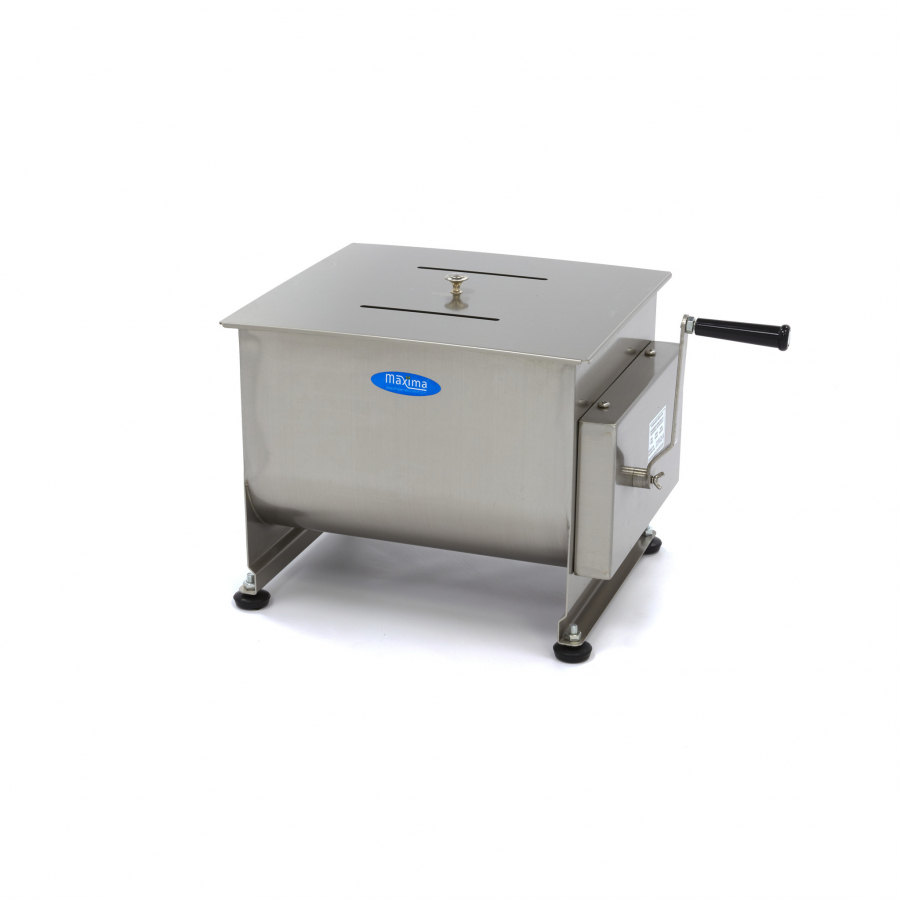 Fleischmischer 30L 25kg Fleisch Doppelachse manuell - Professioneller Fleischmischer für 25kg Fleischvolumen mit 30L Kapazität