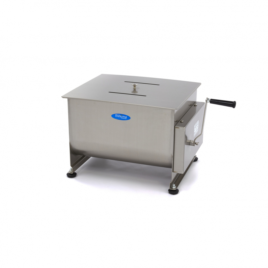 Fleischmischer 40L 35kg Fleisch Doppelachse manuell - Professioneller Fleischmischer für 35kg Fleisch mit 40L Fassungsvermögen
