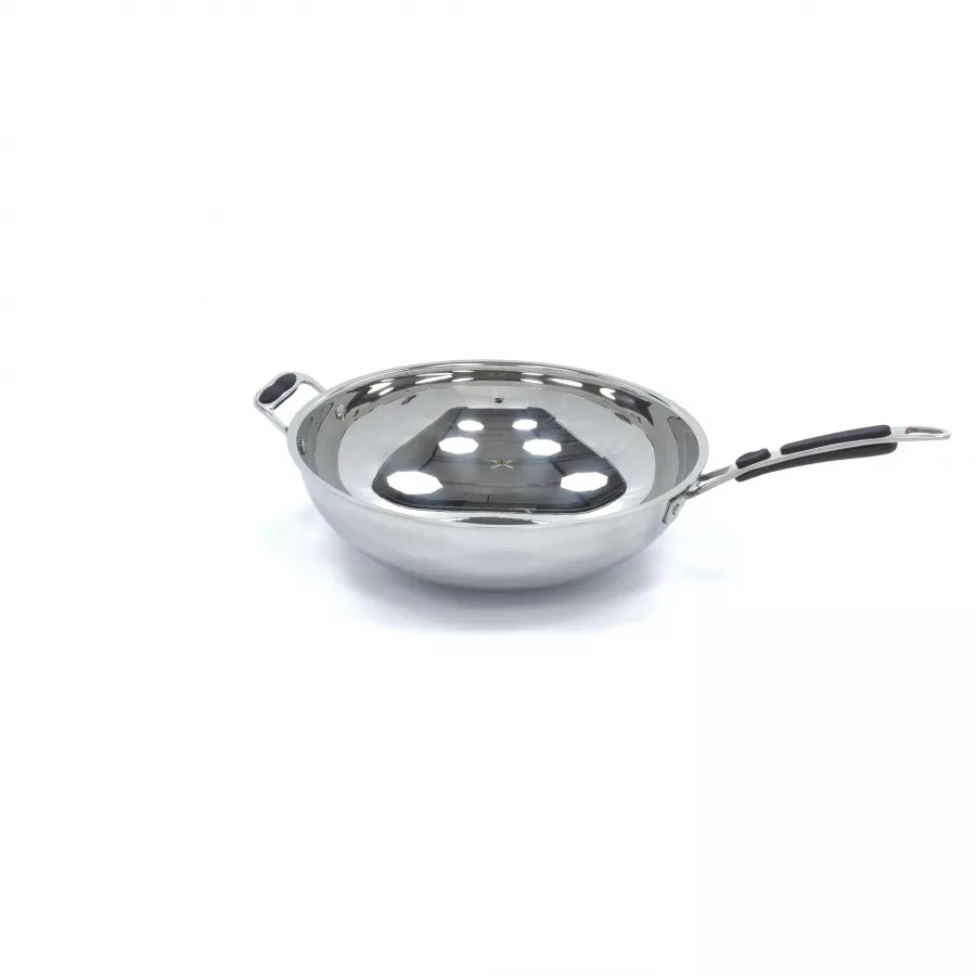 Wok-Pfanne - Ø36cm - Edelstahl - Induktion