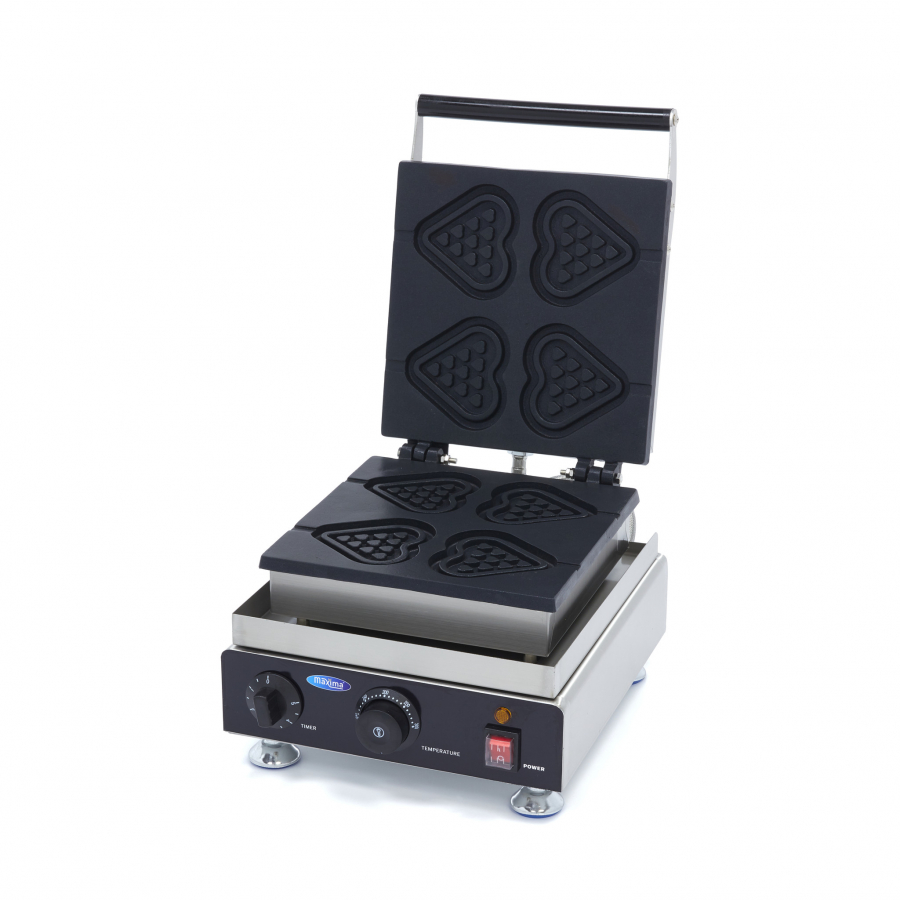 Wafelijzer 4 stuks harten op stokjes - Perfect voor heerlijke wafelharten - Gastrohot