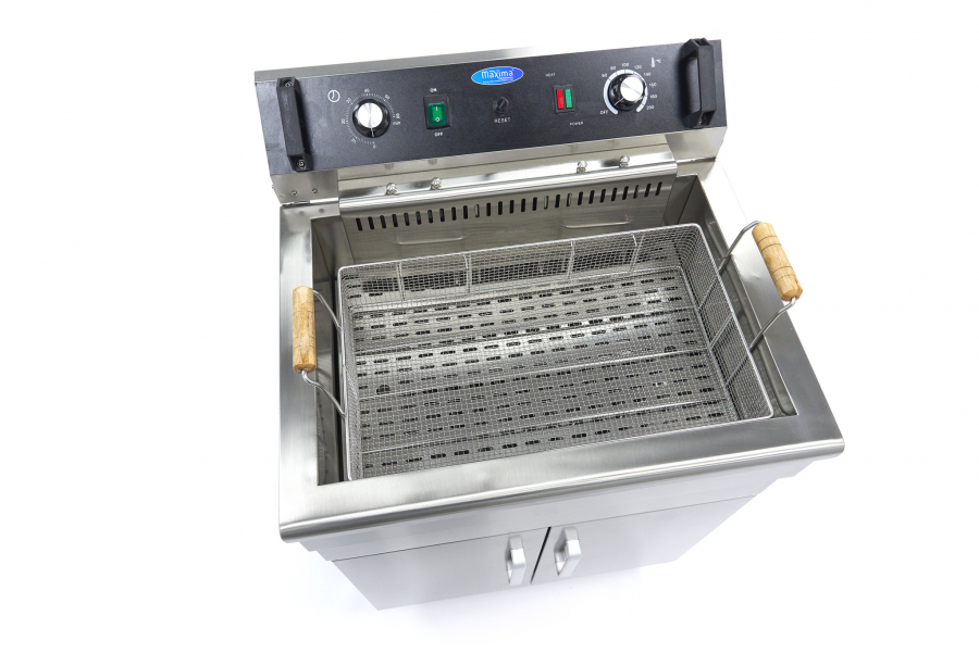 Fritteuse - 30L - 1 Korb - mit Ablasshahn und Ständer Fritteuse - 30L - 1 Korb - mit Ablasshahn und Ständer