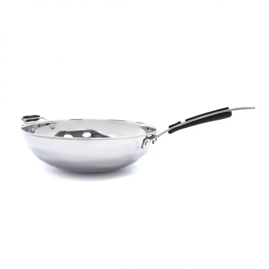 Wok-Pfanne - Ø36cm - Edelstahl - Induktion