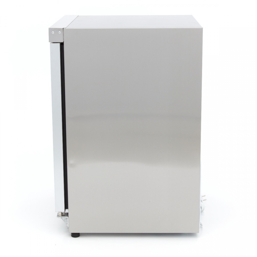 Kühlschrank - 200L - Edelstahl - mit Glastür