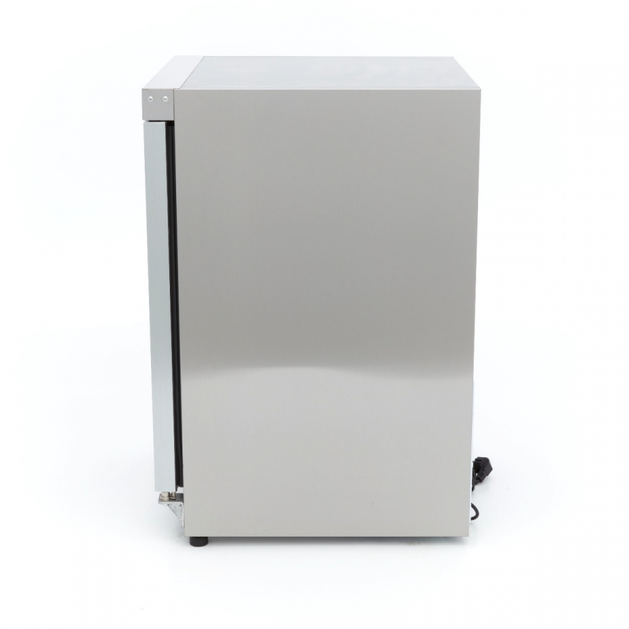 Gefrierschrank - 200L - Edelstahl - mit Glastür