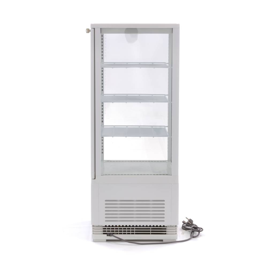 Glas vitrine tafel wit 78 liter 42,8x38,6x96 cm
