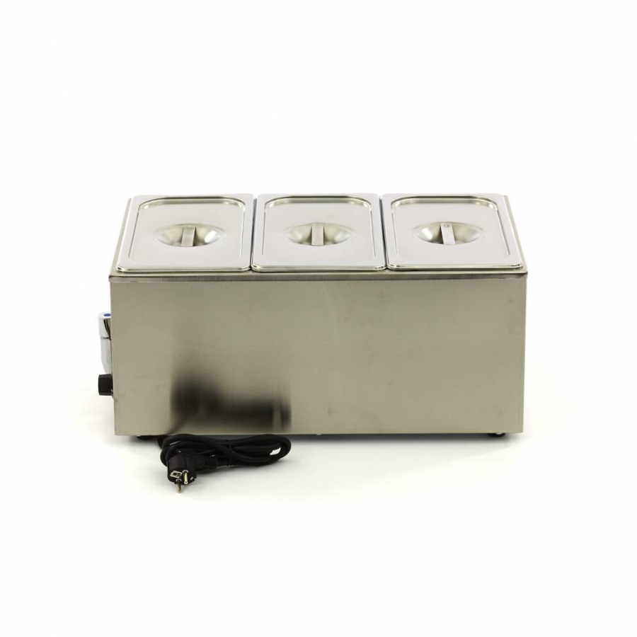 Bain Marie - mit Wasserhahn - inkl. 3 x 1/3 GN Set - Elektrisch