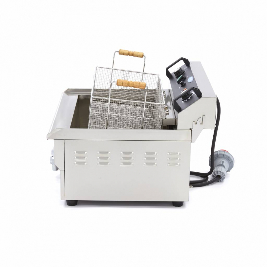 Fritteuse - 30L - 1 Korb - mit Ablasshahn