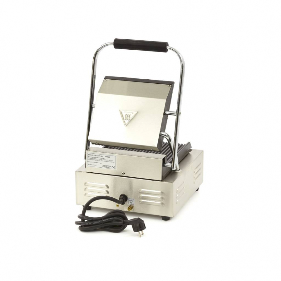 Contactgrill - gegrild - enkele grillplaat - 22 cm