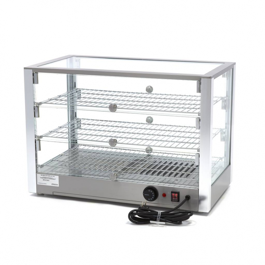 Warmtevitrine - 115 l - 70 cm - 3 planken