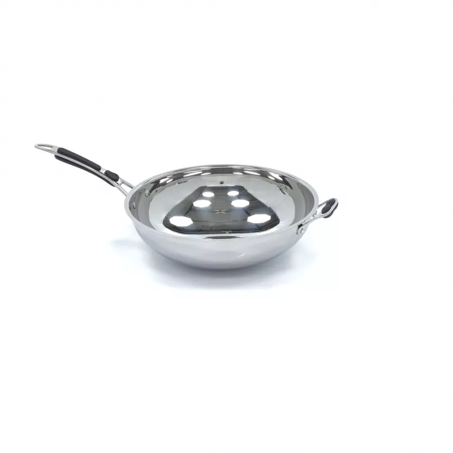 Wok-Pfanne - Ø36cm - Edelstahl - Induktion