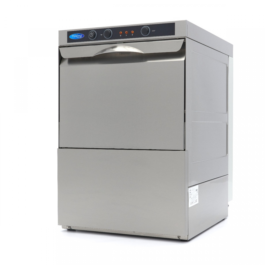 Glazenwassermachine 35 x 35cm met afvoer, glansspoelmiddel en zeepdispenser - Efficiënte reinigingsoplossing voor horecabenodigdheden