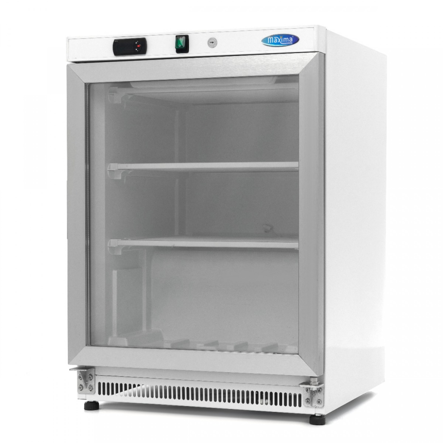 Vrieskast 200L wit met glazen deur - Modern design voor de gastronomie