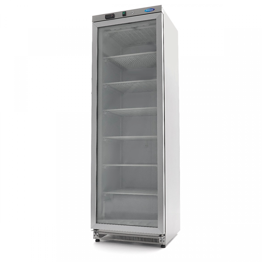 Gefrierschrank 400L Edelstahl mit Glastür - Hochwertiger Tiefkühlschrank für die Gastronomie Gefrierschrank 400L Edelstahl mit Glastür - Hochwertiger Tiefkühlschrank für die Gastronomie