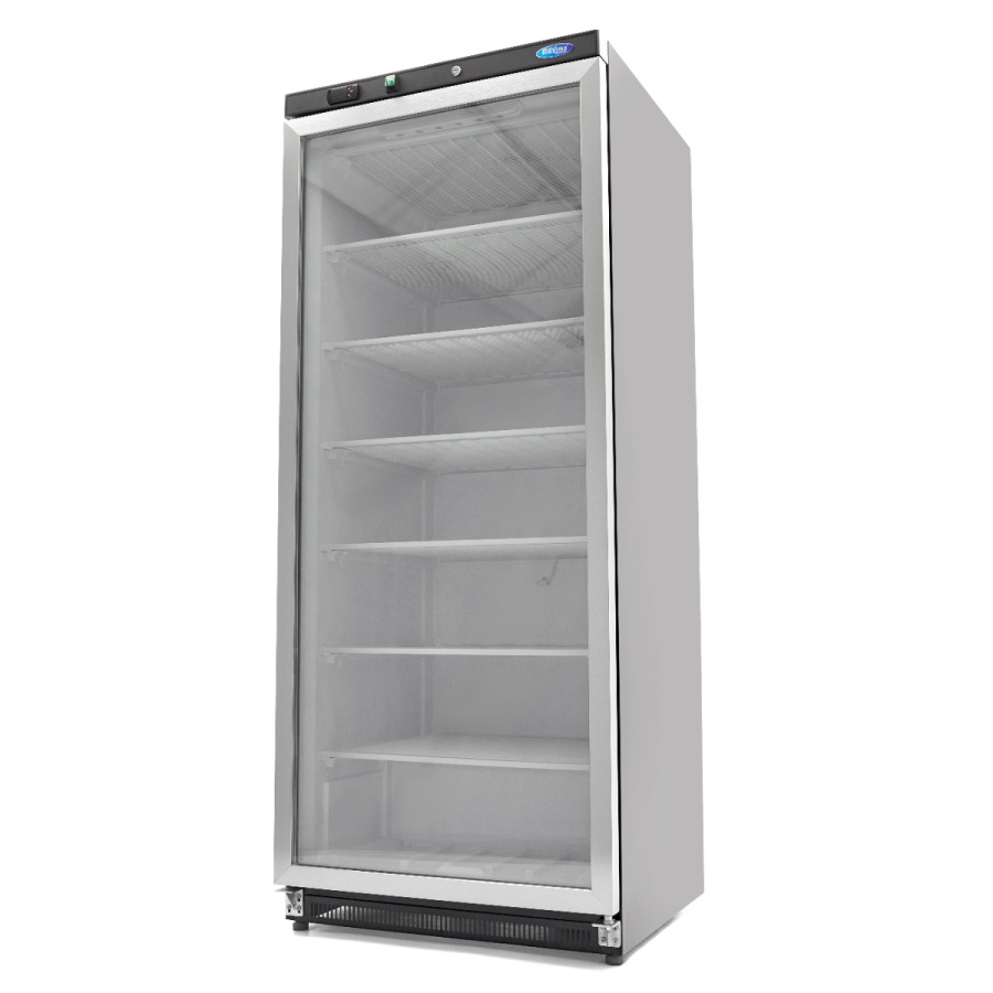 Diepvriezer 600L Zwart met Glazen Deur - Hoogwaardige Vrieskast voor de Gastronomie
