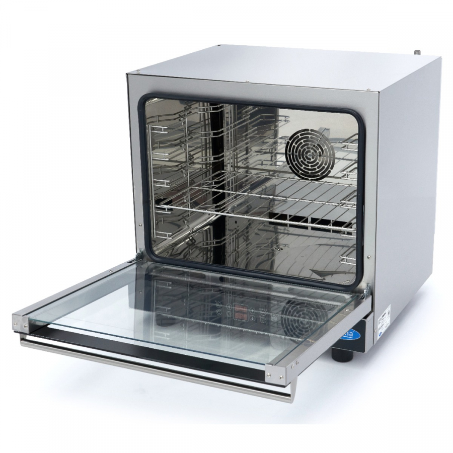 Kombi-Dampfofen - passend für 5 Tabletts (1/1 GN / 60 x 40cm) - Digitale Anzeige - 400V