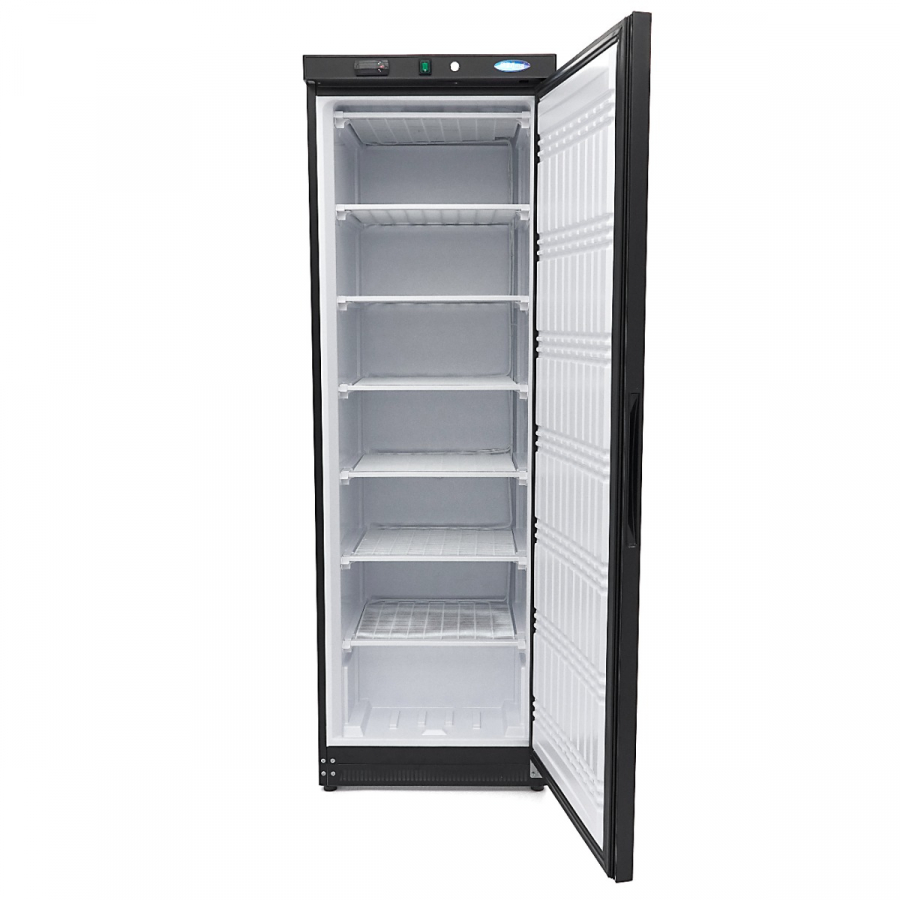 Gefrierschrank - 400L - 6 feste Regale - Schwarz
