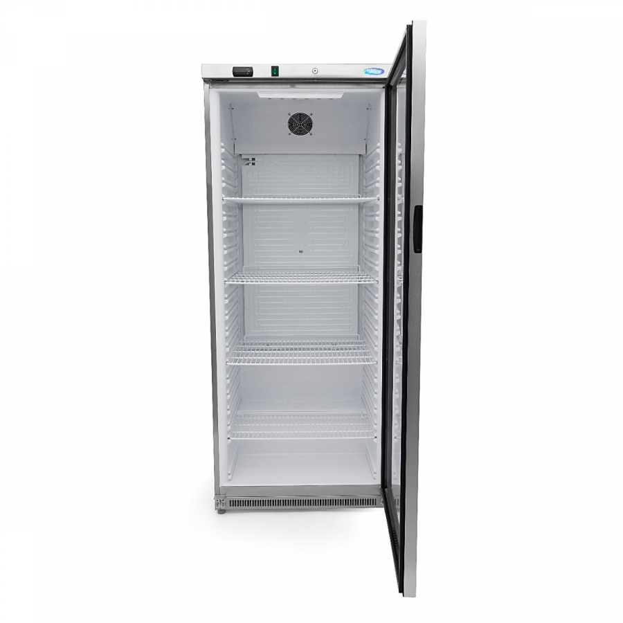 Kühlschrank - 600L - Edelstahl - mit Glastür