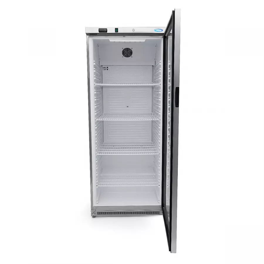 Kühlschrank - 600L - Edelstahl - mit Glastür