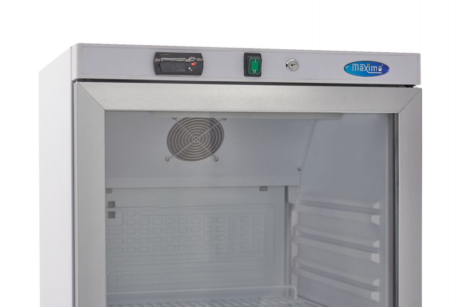 Maxima Gastro Glastürkühlschrank Wit 400 Liter inclusief LED – afsluitbaar