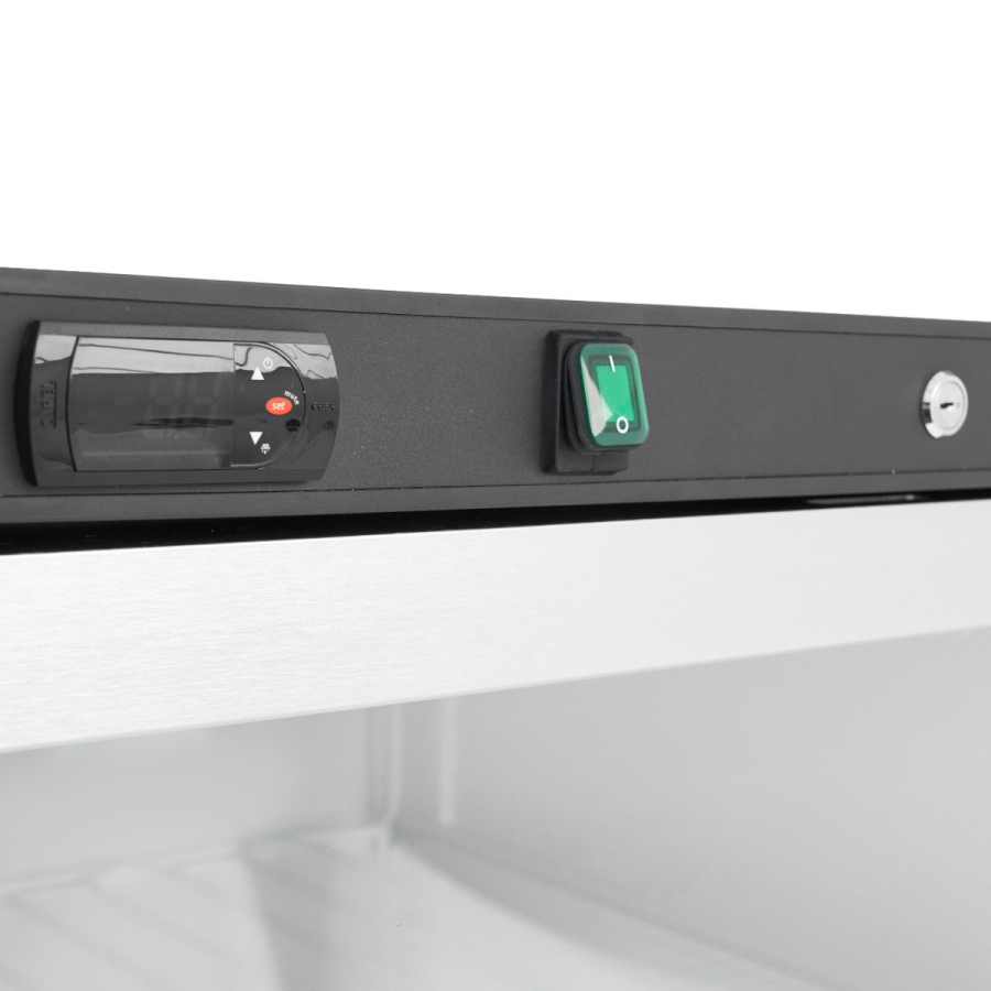 Gastro vrieskast 600 l Zwart met glazen deur – 6 planken