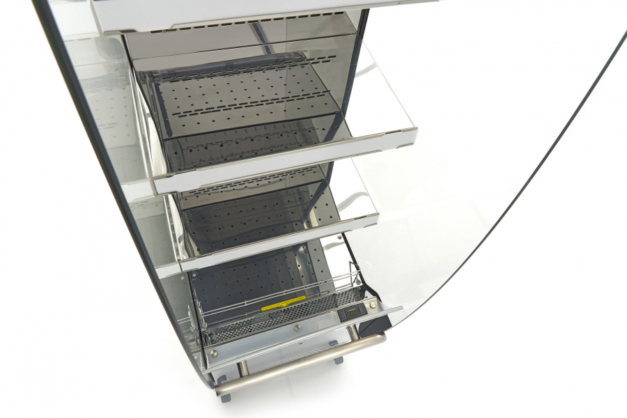 Glasdeur koelers - 220 l - 50 x 50 cm - Openen