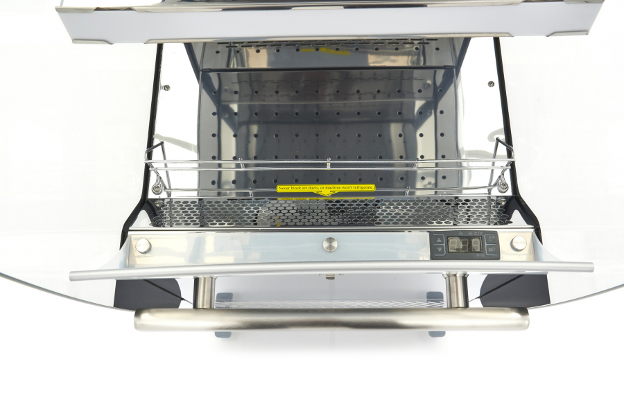Glasdeur koelers - 220 l - 50 x 50 cm - Openen