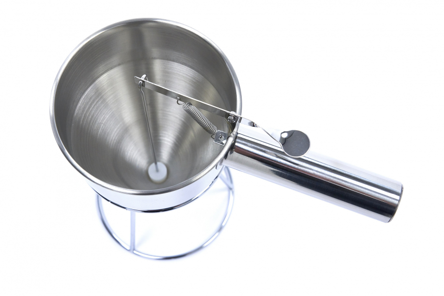 Beslagdispenser - 1,3L - Roestvrij staal - inkl. Doseerknop