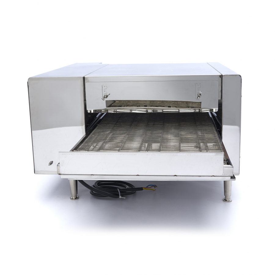 Pizzavuurmand met transportband - geschikt voor 2 x Ø20cm - 30 pizza's per uur