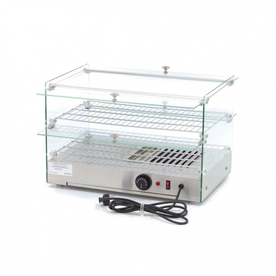 Wärmevitrine - 50 l - 55 cm - 2 Regale