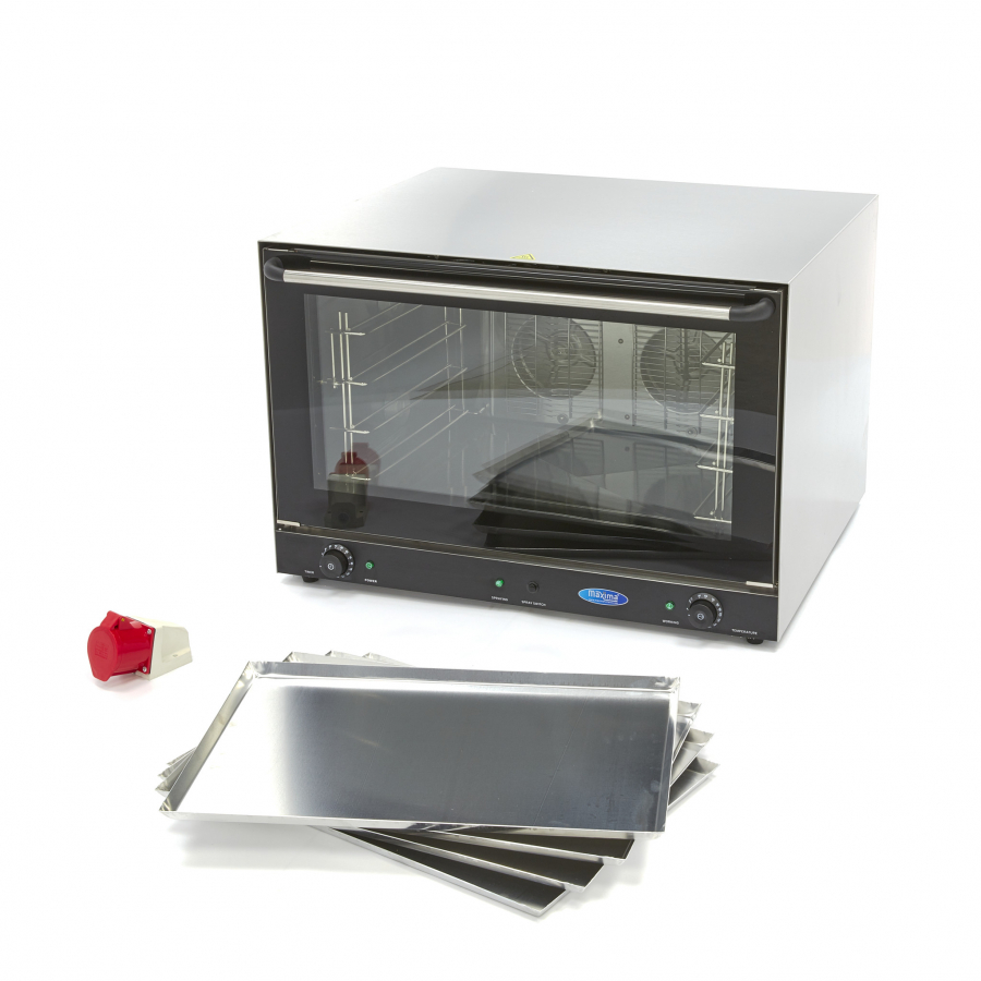 Convectieoven - Stoom - Geschikt voor 4 bakplaten (60 x 40 cm) - 400 V