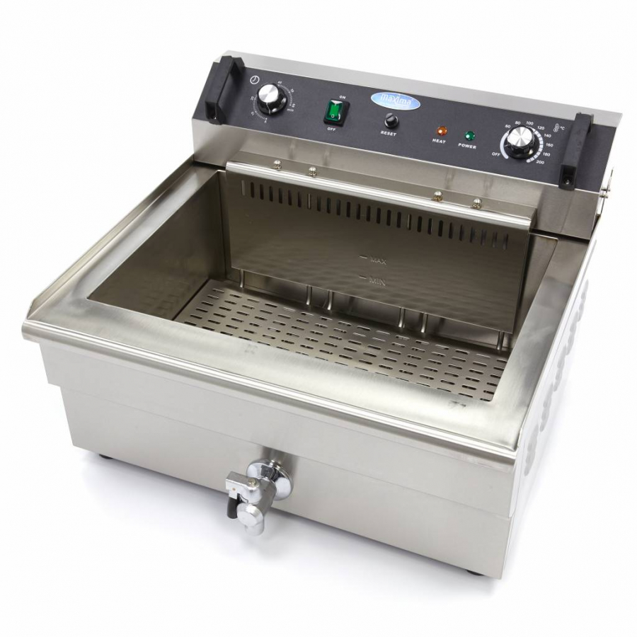 Fritteuse - 30L - 1 Korb - mit Ablasshahn