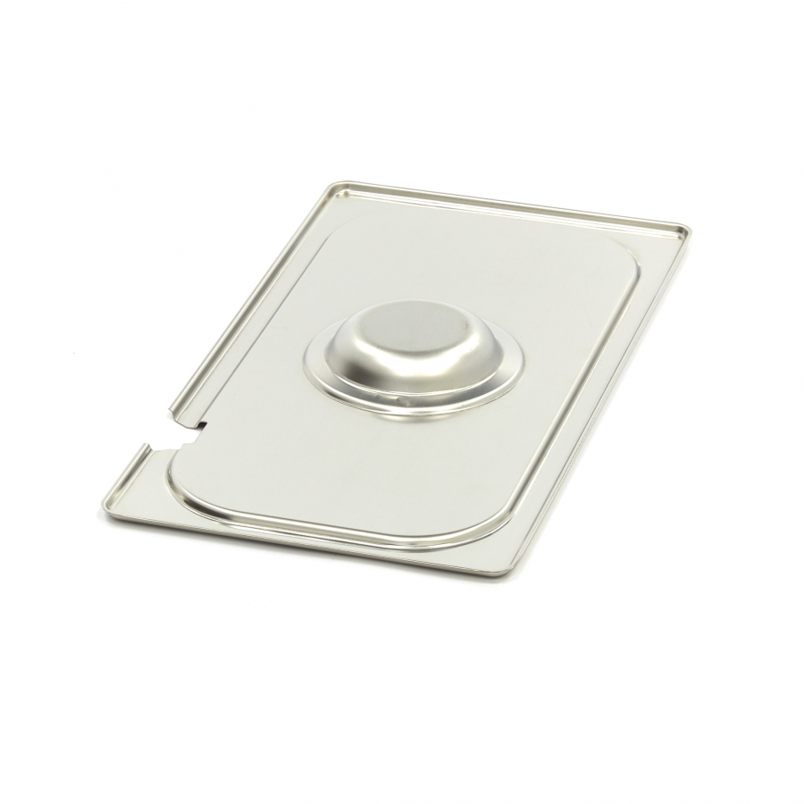 Gastronorm-Deckel - 1/3 GN - Edelstahl - mit Vertiefung