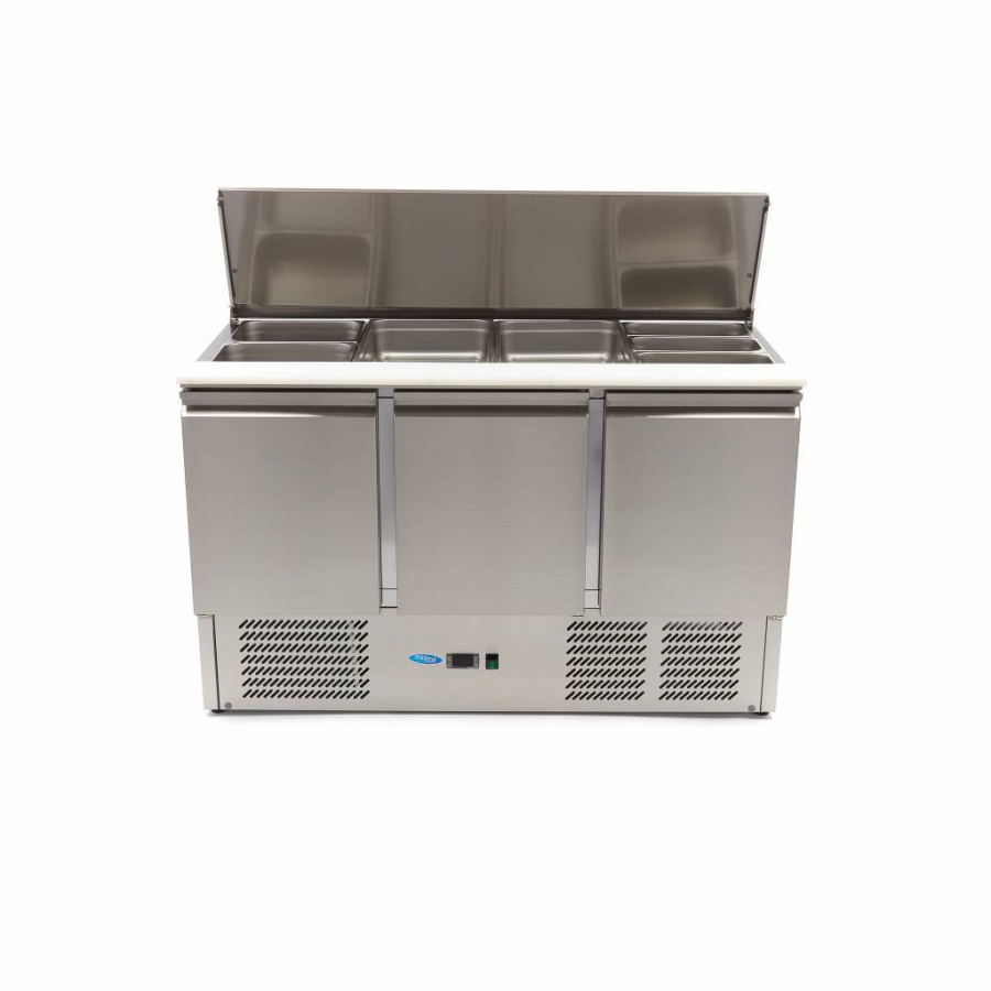 Saladette - 400 l - 137 cm - 3 Türen - inkl. Schneidebrett