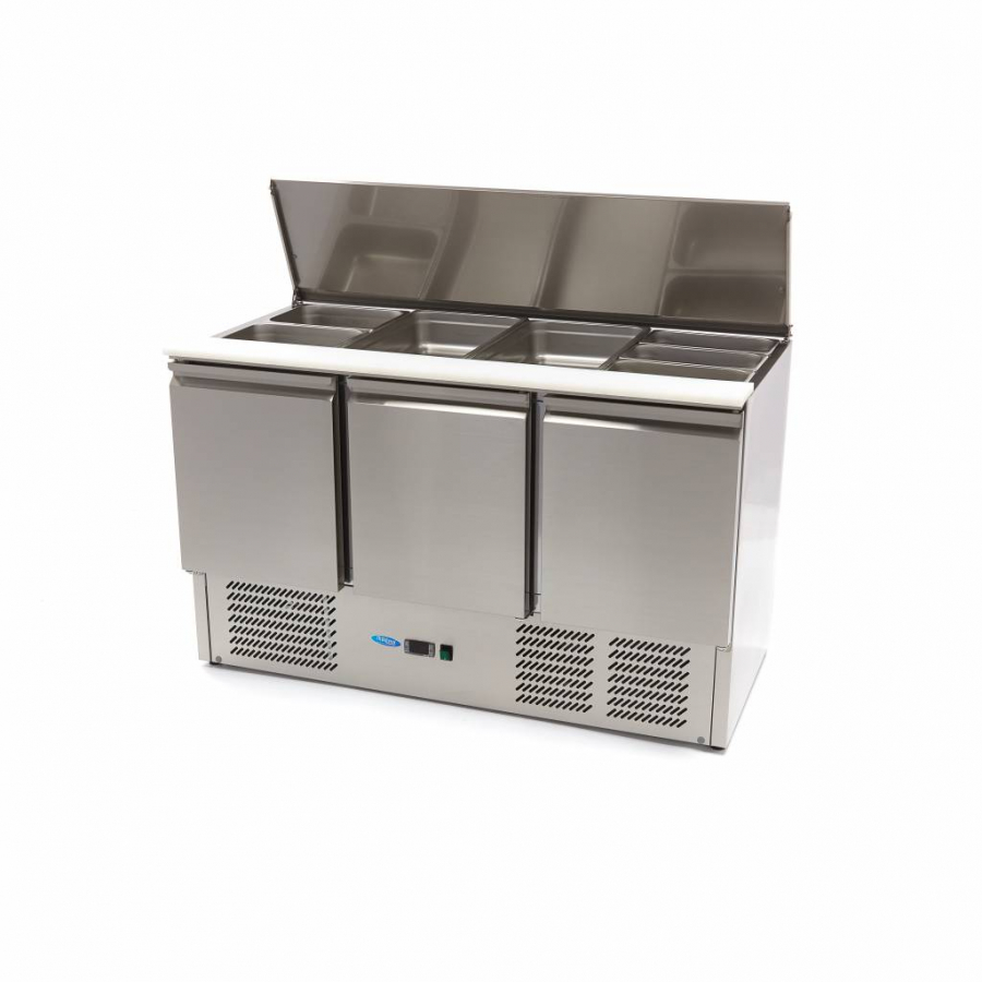 Saladette - 400 l - 137 cm - 3 Türen - inkl. Schneidebrett