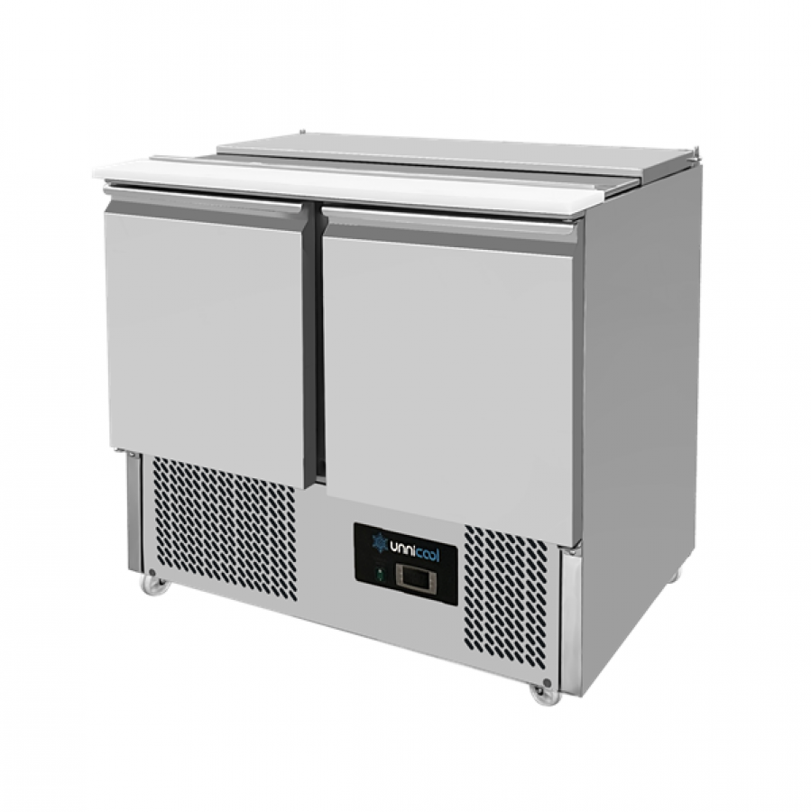 Saladette Compact Line 900x700x870 mm Edelstahl 230 Liter 2 Türen
