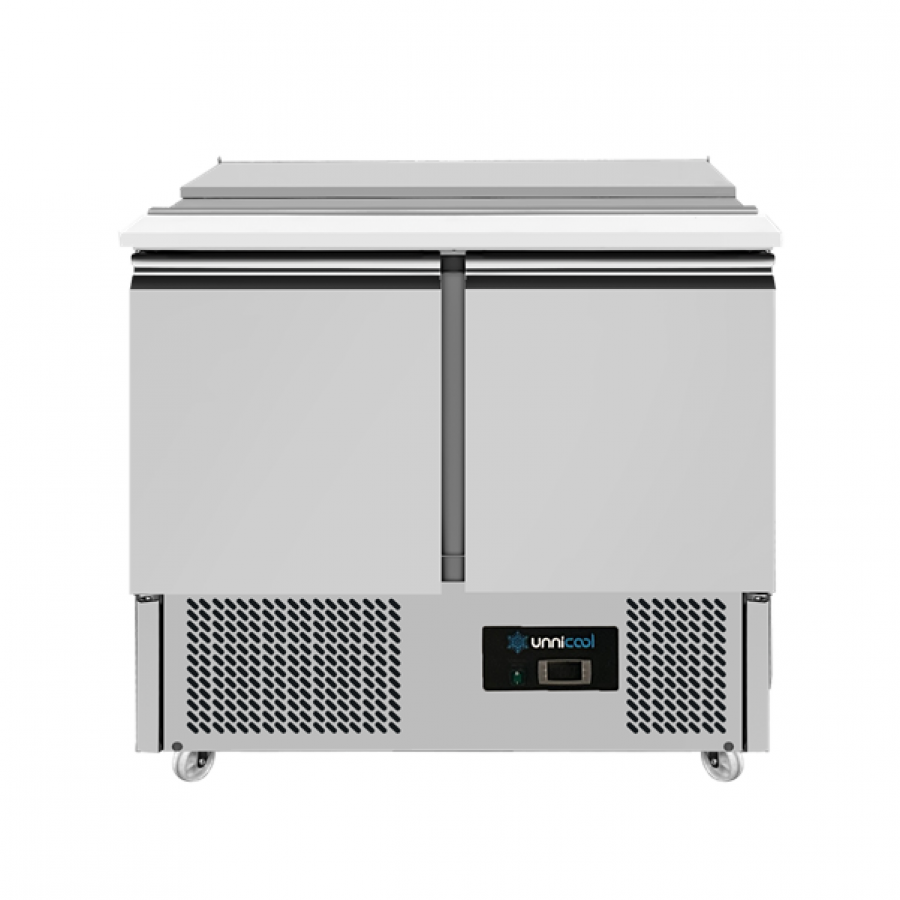 Saladette Compact Line 900x700x870 mm Edelstahl 230 Liter 2 Türen
