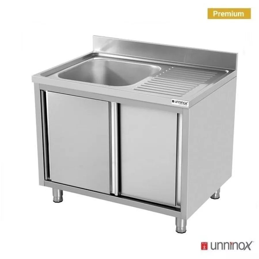 Spülenunterschrank 1 Schale links 140x70x85cm Edelstahl Gastronomie