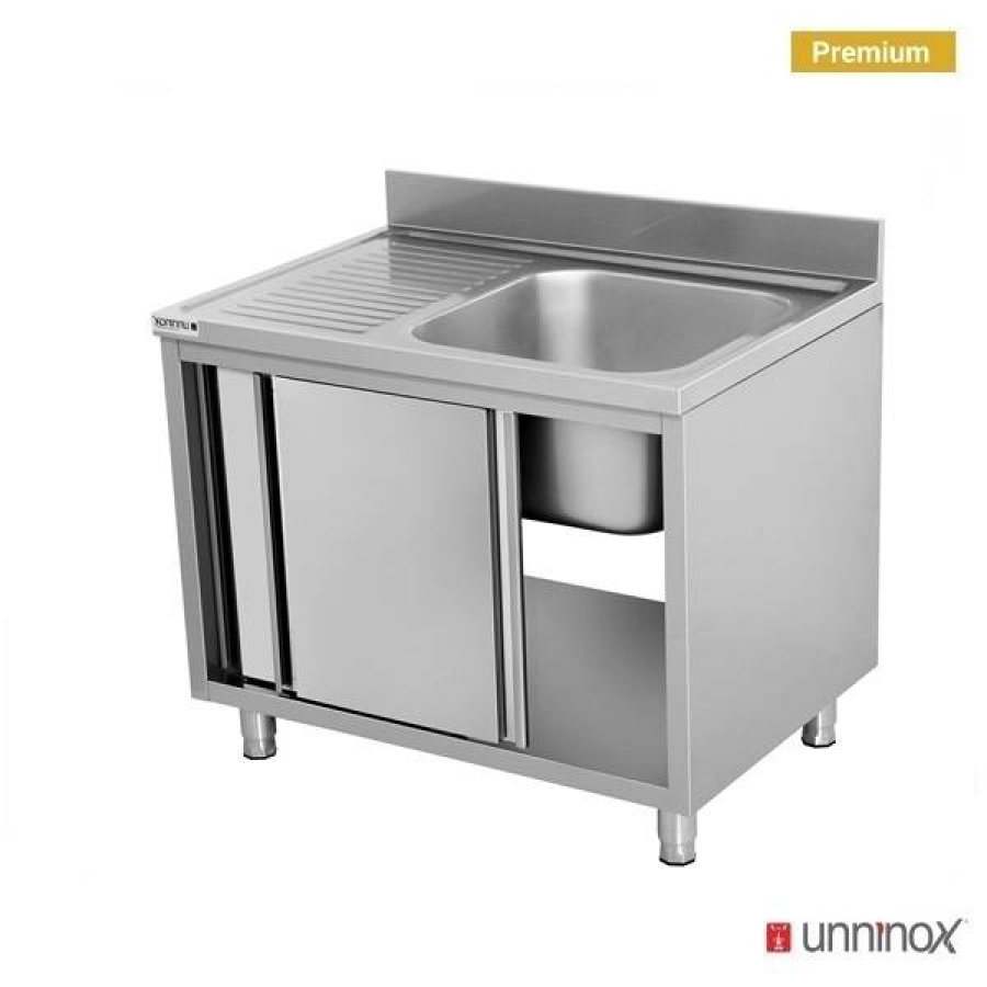 Spülenunterschrank 1 Schüssel rechts 120x70x85cm Gastronomie