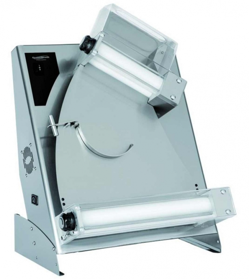 Teigausrollmaschine Pizzateigdurchmesser 26 bis 40 cm - B440xT380xH615mm Teigausrollmaschine Pizzateigdurchmesser 26 bis 40 cm - B440xT380xH615mm