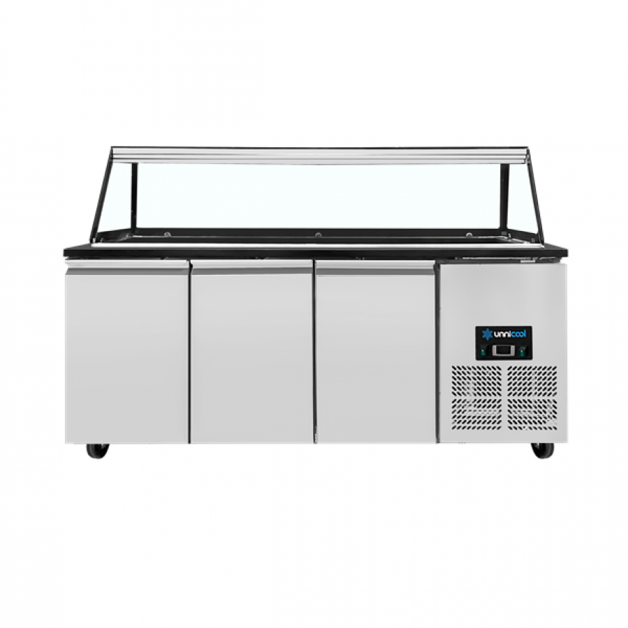 Saladette-Arbeitsbank 5x GN 1/1 Kapazität 188x82x85,5cm