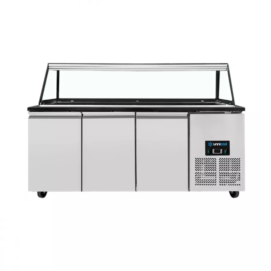 Saladette-Arbeitsbank 5x GN 1/1 Kapazität 188x82x85,5cm