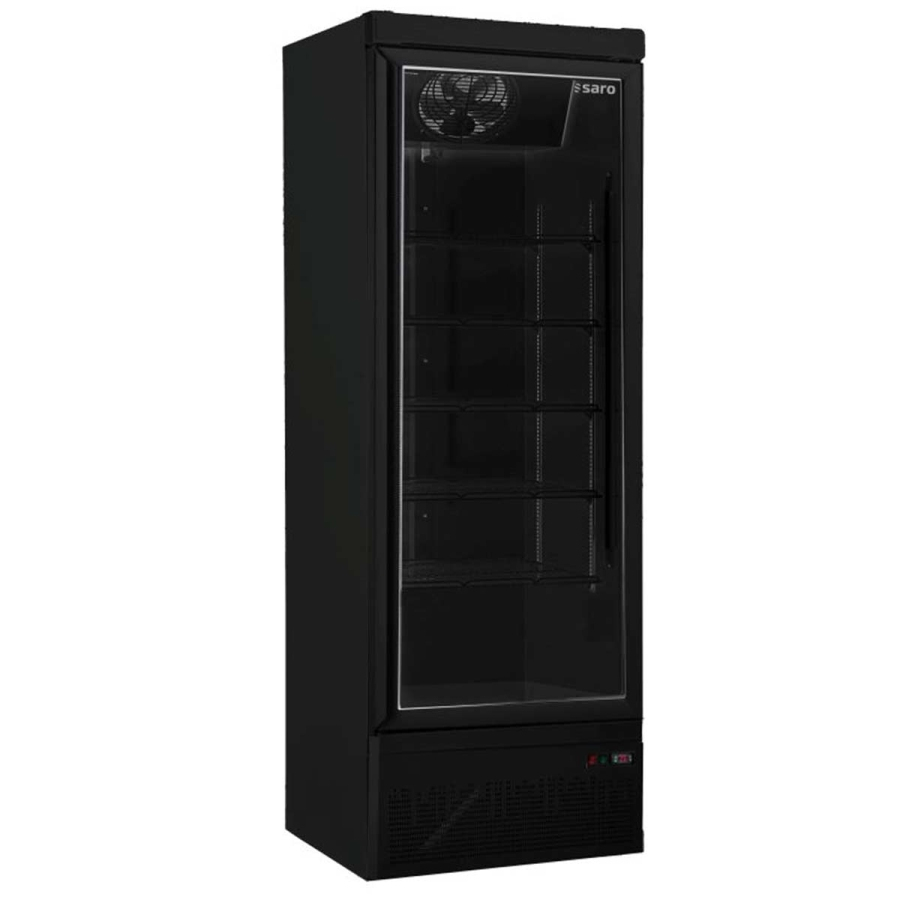 Diepvrieskast 1 glazen deur zwart | B 750 x D 760 x H 1997 mm