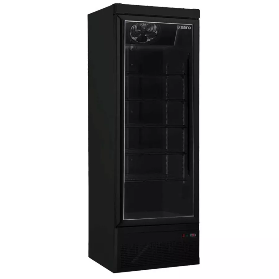 Tiefkühlschrank 1 Glastür schwarz | B 750 x T 760 x H 1997 mm