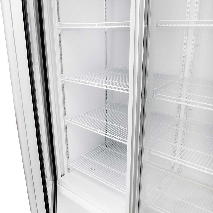 TOPLINE Getränkekühlschrank 1040 Liter Weiß mit Leuchtaufsatz TOPLINE Getränkekühlschrank 1040 Liter Weiß mit Leuchtaufsatz