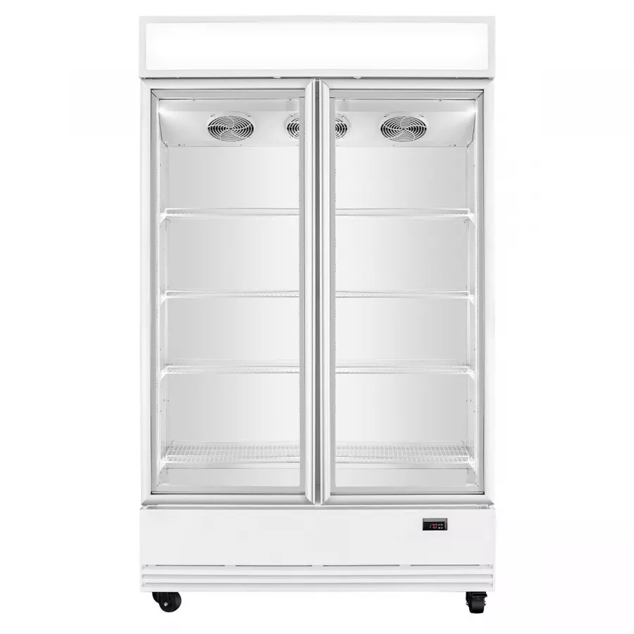 TOPLINE Getränkekühlschrank 1040 Liter Weiß mit Leuchtaufsatz TOPLINE Getränkekühlschrank 1040 Liter Weiß mit Leuchtaufsatz