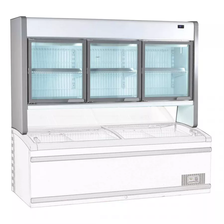 TOPLINE Tiefkühltruhenaufsatz 900 mit 3 Glastüren & LED TOPLINE Tiefkühltruhenaufsatz 900 mit 3 Glastüren & LED