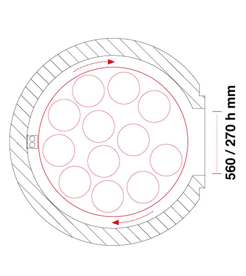 Rotierender Gasbackofen | 12/13 Pizzas | Pavesi TWISTER Rotierender Gasbackofen | 12/13 Pizzas | Pavesi TWISTER