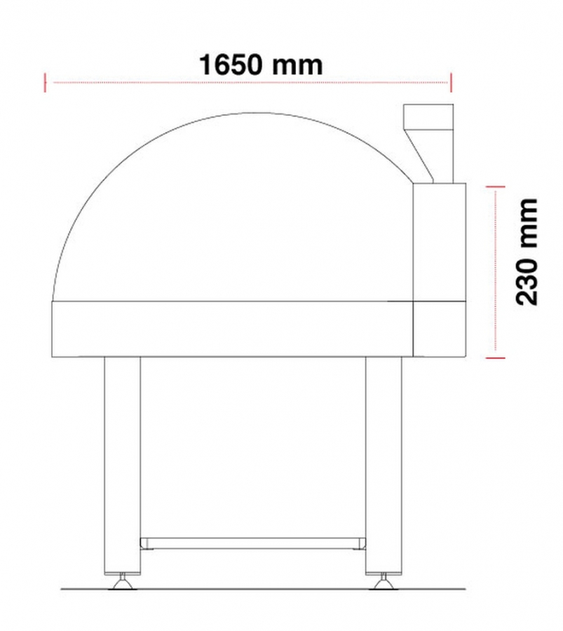 Gas Pizzaofen Pavesi JOY 120G | Backfläche statisch | 4 bis 6 Pizzen